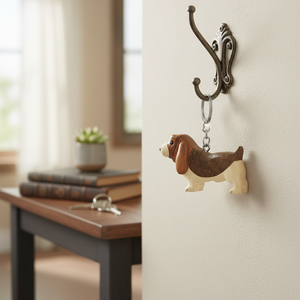 Portachiavi in Legno a Forma di Cane Senza Confezione - Product Image 3