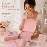 Boîtes d'emballage personnalisées de luxe en carton rose mat pour colis d'expédition et de colis postaux pour cosmétiques