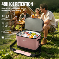 Nouvelle conception, sac isotherme souple en TPU, grande capacité, portable, pour pique-nique en plein air, escalade, voyage, 20 canettes, imperméable, anti-fuite