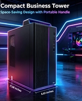 PC Desktop Bisnis Dual Storage Hairuichuang Konfigurasi Khusus 16GB DDR4 256G SSD+1TB HDD Kapasitas Besar Office Tower