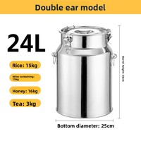 Conteneur de stockage en acier inoxydable anti-fuite pour aliments liquides, bière, lait, transport - Capacité 5-88L, utilisation multifonctionnelle en cuisine
