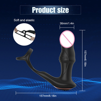 Masseur de prostate, vibrateur anal vibrant et pénétrant, 9 modes de vibration, avec anneau pénien, plug anal, jouets sexuels anaux, masseur, jouets sexuels masculins