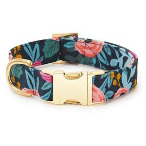 Custom Printed Nylon Dog Collar Soft Adjustable Personalized Metal Buckle Pet Dog Collar Custom Printed Dog Collar