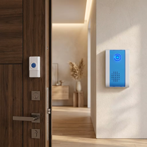 <span class=keywords><strong>Campanello</strong></span> Wireless LUCKARM D002B a Batteria <span class=keywords><strong>con</strong></span> <span class=keywords><strong>Telecomando</strong></span>, in ABS, Facile Installazione per Uso Alberghiero - Product Image 2