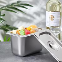 Bac Gastronorme YITIAN GN 1/9 1/6 2/3 en Acier Inoxydable pour Buffet, Traiteur et Service de Restauration