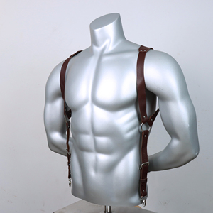 Harnais de corps en cuir PU, lingerie sexy pour hommes, ceinture punk, vêtements de club, costume, sous-vêtements de corps, équipement de bondage, produits SM - Product Image 5