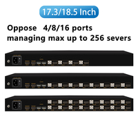 Structure de montage en rack standard 1U, commutateur KVM pour gérer jusqu'à 256 ordinateurs