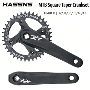 Mountain Bike XT <b>square</b> Hole Crank with Positive and Negative Teeth 104BCD Modified Single Disc Teeth 9/10/11 <b>Speed</b> - Product Image 1