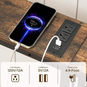 <strong>Narrow</strong> <strong>Console</strong> <strong>Table</strong> <strong>with</strong> Outlets 78.7" Sofa <strong>Table</strong> <strong>Narrow</strong> Long L Shaped Behind Couch Entryway <strong>Table</strong> <strong>with</strong> Charging Station - Product Image 5