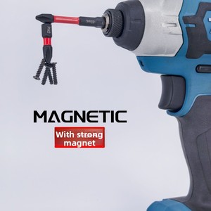 High-Strength 25mm 50mm Steel Single-Head Flat-Head Hexagon Socket <b>Screwdriver</b> <b>Bit</b> Black With Strong Magnet 25pcs 25pcs Steel - Product Image 4