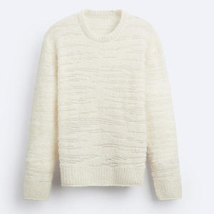 Suéter de invierno de manga larga con logotipo personalizado para hombre, prendas de punto de diseñador, ropa de cuello redondo, suéter de punto con textura de invierno - Product Image 5