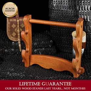Porte-épées et porte-couteaux en bois massif <span class=keywords><strong>Support</strong></span> horizontal <span class=keywords><strong>pour</strong></span> armes - Product Image 6