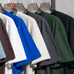 Camiseta Extra Grande de Estilo Vintage Lavada con Ácido Sólido, 100% Algodón Grueso, Manga Corta con Textura de Gofre, Teñida con Hilo, Estilo Urbano Desgastado - Product Image 1