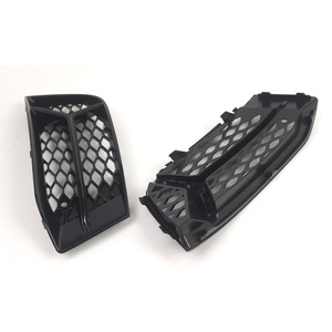 Audi A3S3 Fog Light Bezels 2017-2020 Black <b>ABS</b> Honeycomb Front Bumper Cover Trim - Product Image 4