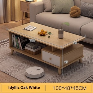 <span class=keywords><strong>Table</strong></span> basse moderne en bois massif <span class=keywords><strong>de</strong></span> style nordique avec jambe simple pour salon chambre location chambre parfaite comme <span class=keywords><strong>table</strong></span> à thé d'appoint canapé - Product Image 6