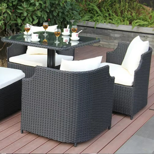 Modern <strong>Outdoor</strong> Rattan Garden Sofa Set High Quality PE Wicker Rattan Villa Patio Dining Courtyard <strong>Furniture</strong> Waterproof <strong>Cushions</strong> - Product Image 1