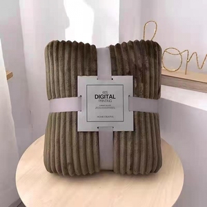 Chứng Nhận OEKO-TEX Bán Buôn 100% Polyester Lông Cừu Chăn Có Thể Đảo Ngược Sọc Chunky Sang Trọng Flannel Chăn Lông Cừu Ném - Product Image 4