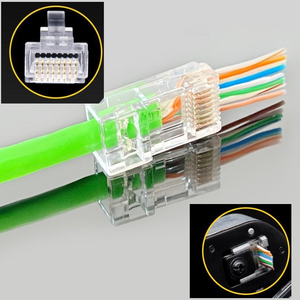 מדגם חינם cat6 <span class=keywords><strong>rj45</strong></span> מחבר 8p8c utp unshiped lan לעבור דרך שלושה prong עבור יישום רשת - Product Image 4