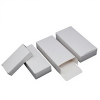 Boîte en carton rectangulaire pliable blanche pour fard à joues, usage industriel, impression offset, vente en gros, logo et motif personnalisables