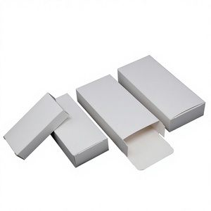 Boîte en carton rectangulaire pliable blanche pour fard à joues, usage industriel, impression offset, vente en gros, logo et motif personnalisables - Product Image 1