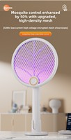 Lampe anti-moustiques électrique murale pliable 2-en-1, alimentée par batterie au lithium, ignifuge, pour usage domestique