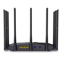 Router Inalámbrico AC2100, Router Gigabit Tenda AC23 de Doble Banda 2033Mbps 2.4G 5.0GHz, Repetidor Wifi con 7 Antenas de Alta Ganancia, Mayor Cobertura