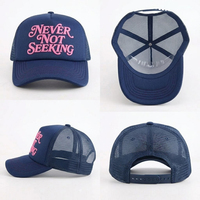 Gorra Trucker Personalizada con su Propio Logotipo, 5 Paneles, Malla, Impresión de Logotipo en Relieve, Gorra Trucker de Espuma al por Mayor