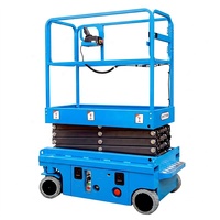 Plateforme élévatrice à ciseaux électrique miniature, alimentée par batterie hydraulique, pour une seule personne, avec certification CE ISO