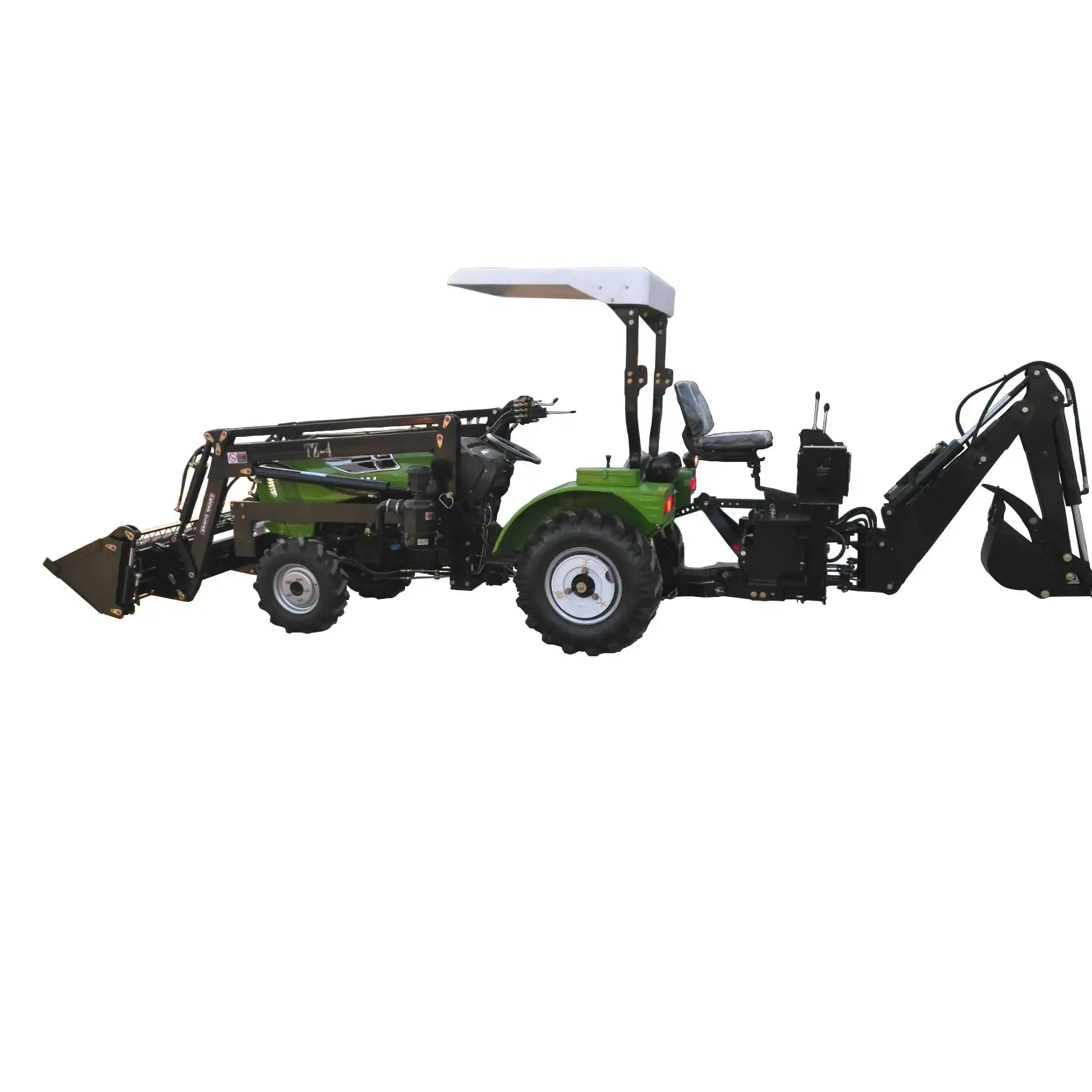 Agrarische Gebruikt Mini Tractor Met Voorlader En Backhoe Uit China Factory Supply