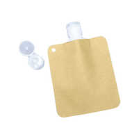 Pochette debout en papier kraft réutilisable écologique Simaier pour emballage en plastique PET à fermeture éclair pour shampooing masque facial