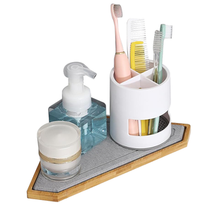 Accesorios de cocina con forma de triángulo, organizador de fregadero de cocina, Caddy, piedra arenisca seca, piedra de diatomita instantánea, fregadero de cocina, Caddy - Product Image 1