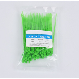 สายรัดไนลอน 3x100 มม- 100 ชิ้น สีเขียว สำหรับการจัดการสายไฟ - Product Image 1