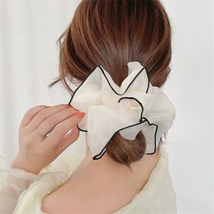 Elegante paardenstaartband, groot XXL, organza haaraccessoires, designer cloud, effen, grote haarbanden, dikke dubbele laag scrunchies - Product Image 6