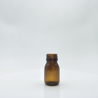 Bouteille en verre ambré pour boissons médicales et sirops avec bouchon à vis, disponible en 30 ml, 60 ml, 100 ml, 125 ml, 150 ml, 200 ml, 250 ml, 300 ml, 500 ml