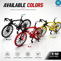 Modelo de Bicicleta de Carretera de Aleación 1:10, Miniatura Deslizable de Simulación de Ciclismo, Adorno Coleccionable, Juguete de Bicicleta Decorativo para Escritorio con Certificación EN71 CE 10P