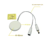 Interrupteur à induction à déflecteur DC5v-24v sans poinçonnage LED interrupteur tactile à capteur basse tension à balayage manuel pour armoires et armoires