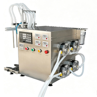 Machine de remplissage de liquides semi-automatique à pompe péristaltique à 4 têtes pour l'emballage de boissons, de lait et de canettes en plastique