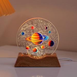 Lampe de <span class=keywords><strong>nuit</strong></span> ronde personnalisée avec <span class=keywords><strong>photo</strong></span> imprimée UV, 8 cm, 10 cm, base lumineuse, décoration d'intérieur, cadeau - Product Image 1