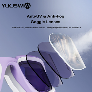 Lunettes de natation YL800 pour adultes avec sangle en silicone, verres PC haute définition, étanches et anti-buée - Product Image 6