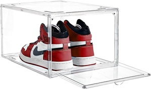 <span class=keywords><strong>Caja</strong></span> de zapatos de exhibición magnética de <span class=keywords><strong>Air</strong></span> <span class=keywords><strong>Jordan</strong></span> de acrílico hermoso transparente de plástico <span class=keywords><strong>Caja</strong></span> de zapatos de fútbol de acrílico apilable Imán con tapa - Product Image 2