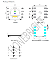 Светодиодные чипы SMD (различные размеры): 0402, 0603, 0805, 1206, 3014, 3020, 3528, 2835, 3535, 5050, 5630, 5730 - белый/красный/зеленый/синий/RGB/УФ 3В/9В
