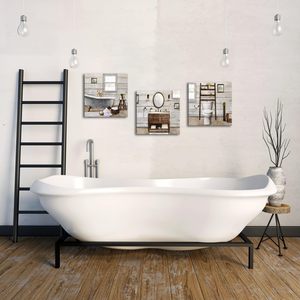 Arte visiva decorazione di arte della parete arte fattoria decorazione del bagno soggetto del bagno incorniciato bagno parete arte per Interior Design arredamento per la casa - Product Image 3