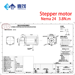 Motor a Pasos Híbrido Bifásico Emtech <span class=keywords><strong>NEMA</strong></span> <span class=keywords><strong>17</strong></span> <span class=keywords><strong>NEMA</strong></span> <span class=keywords><strong>23</strong></span> <span class=keywords><strong>NEMA</strong></span> 34 Tipo Pancake para Impresora 3D - Product Image 5