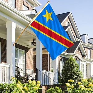 Factory Direct <strong>DR</strong> Congo <strong>National</strong> Flag 90x150cm Durable Polyester with Brass Grommets for Wholesale - Product Image 5