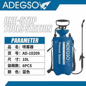 Spruzzatore a pressione da giardino 10L con ugello regolabile in ottone efficiente per innaffiare concimazione materiale flacone Spray 2L capacità - Product Image 1