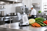 Machine à couper les légumes multifonctionnelle industrielle en acier inoxydable Welldone, lames remplaçables pour trancher, couper en bandes et couper en dés