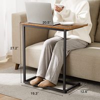 Table d'appoint moderne de luxe en bois pour canapé ou lit, petite table de chevet d'angle pour café et thé