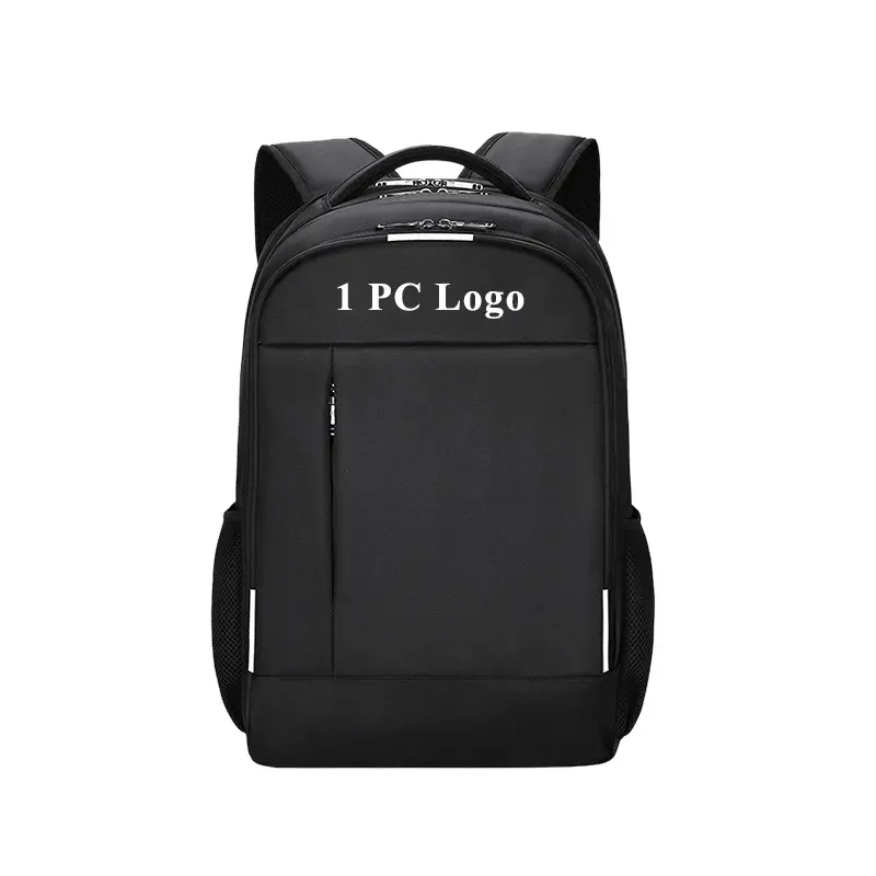 ONE PC LOGO PRINTING Custom Men's Backpack Business Computer Travel Universal Waterproof Backpack Student Schoolbag Travel Bag