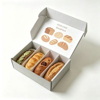 Boîtes d'emballage pour pain en carton de qualité alimentaire, boîte à biscuits de boulangerie de haute qualité, boîte à gâteaux, biscuits, croissants avec séparateur