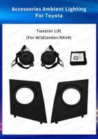 ICarsin - Éclairage d'ambiance intérieur LED Symphony amélioré pour Toyota Rav4 2019-2024 - Accessoires de décoration pour tweeter